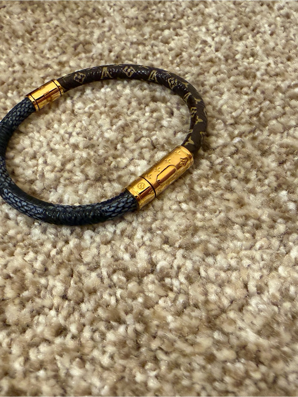 Designer-Inspired blue and brown bracelet